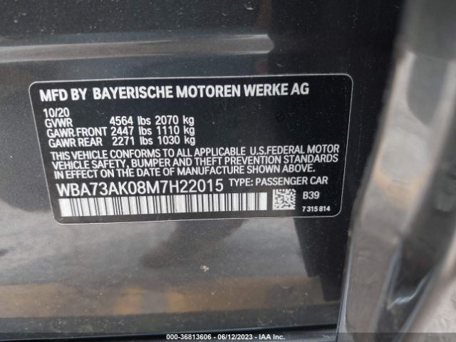 WBA73AK08M7H22015 BMW 2 Series 228i Xdrive