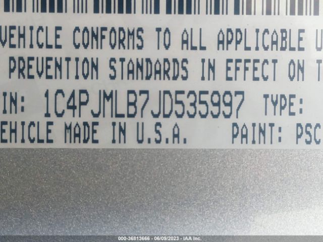 1C4PJMLB7JD535997 Jeep Cherokee Latitude Plus