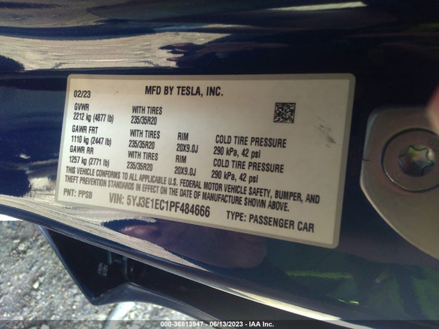 Tesla Model 3 Performance 2023 5YJ3E1EC1PF484666 Image 9