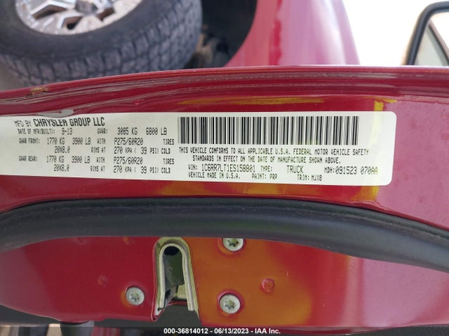 RAM 1500 Big Horn 2014 1C6RR7LT1ES158801 Image 9