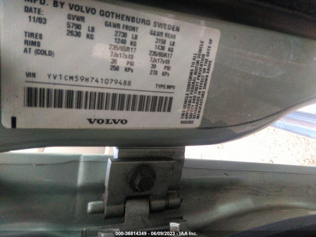 2004 VOLVO XC90 VIN: YV1CM59H741079488