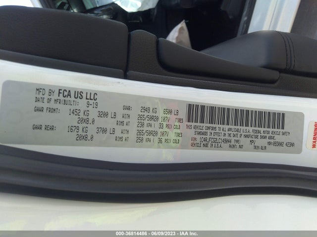 1C4RJFCG2LC149044 Jeep Grand Cherokee High Altitude