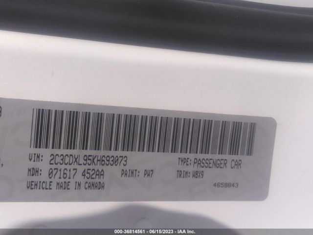 2C3CDXL95KH693073 Dodge Charger Srt Hellcat