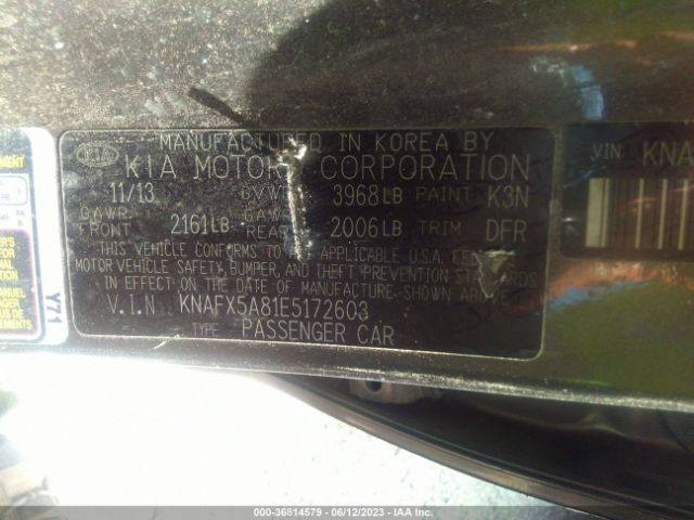 KNAFX5A81E5172603 KIA Forte 5-door Ex