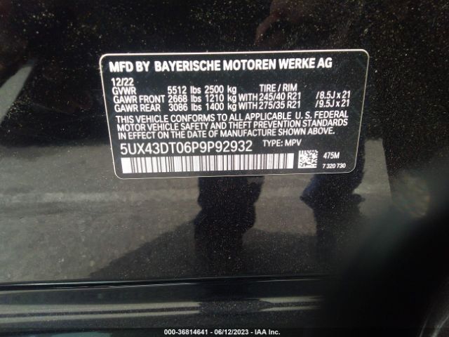 5UX43DT06P9P92932 BMW X4 M40i