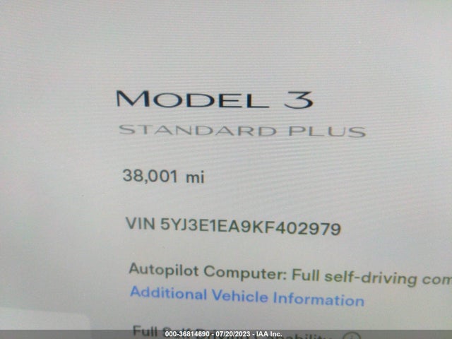 Tesla Model 3 Range 2019 5YJ3E1EA9KF402979 Image 10