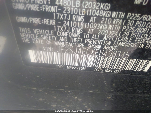 JF2SJAECXEH498345 Subaru Forester 2.5i Premium