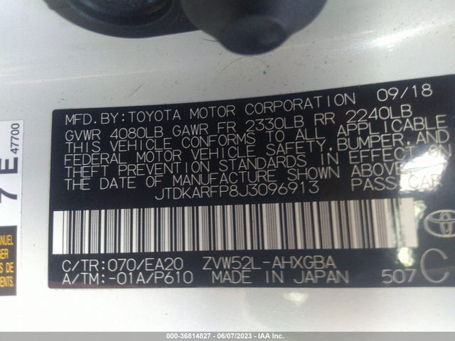 Toyota Prius Prime Premium 2018 JTDKARFP8J3096913 Image 11