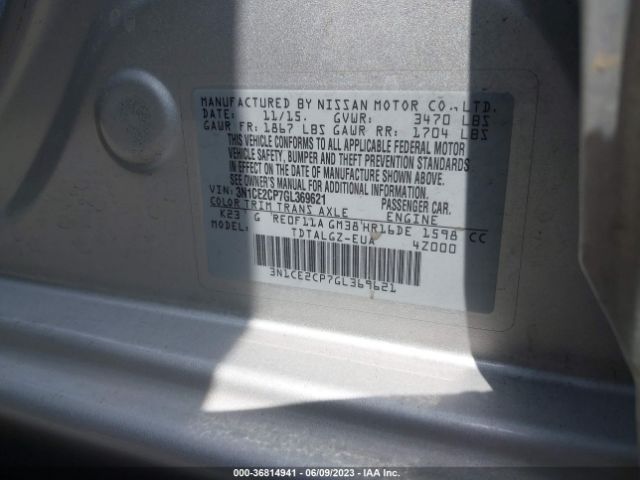 3N1CE2CP7GL369621 Nissan Versa Note Sr