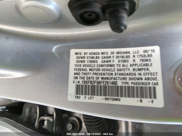 Honda Civic Sedan Lx 2015 19XFB2F56FE261460 Image 16
