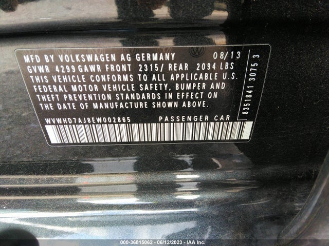 WVWHD7AJ8EW002865 Volkswagen Gti Wolfsburg