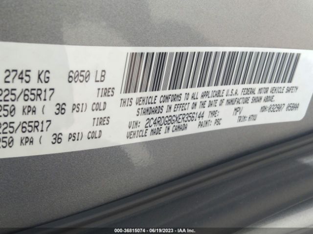 2C4RDGBGXER356144 Dodge Grand Caravan Se