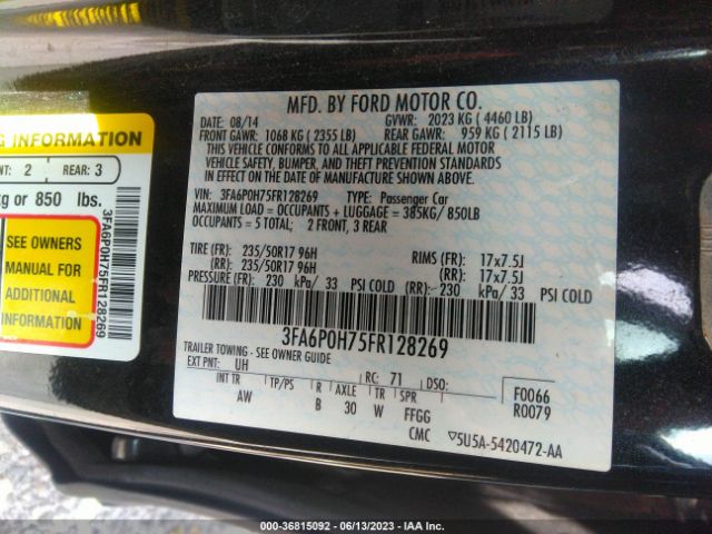 3FA6P0H75FR128269 Ford FUSION SE