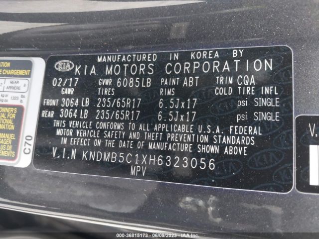 KNDMB5C1XH6323056 KIA SEDONA LX
