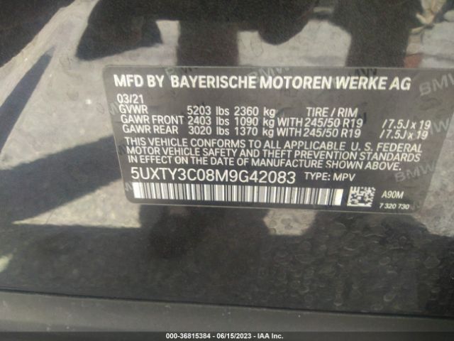 5UXTY3C08M9G42083 BMW X3 Sdrive30i