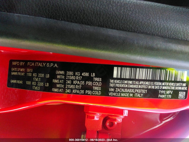 ZACNJBABXLPK97921 Jeep Renegade Upland