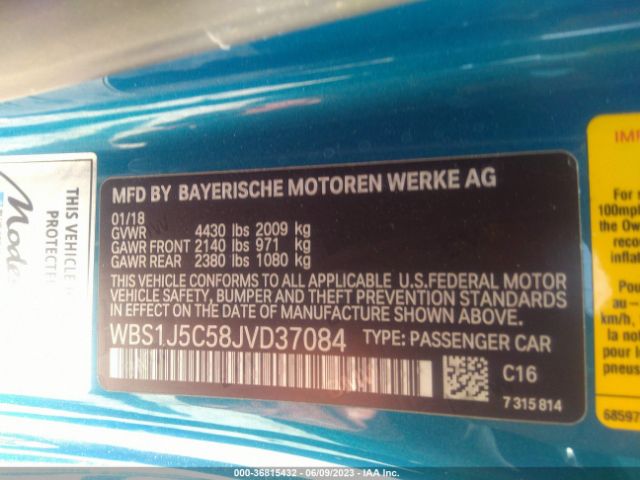 WBS1J5C58JVD37084 BMW M2