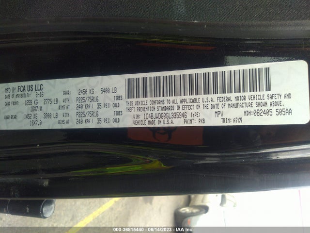 1C4BJWDG0GL335946 Jeep Wrangler Unlimited Sport