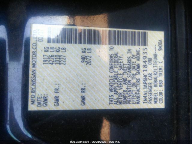 1N4AL3AP6HC184935 Nissan Altima 2.5 Sl