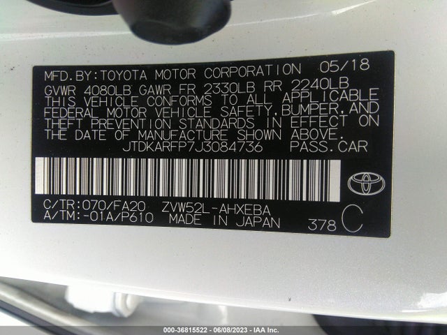 Toyota Prius Prime Plus/premium/advanced 2018 JTDKARFP7J3084736 Image 11