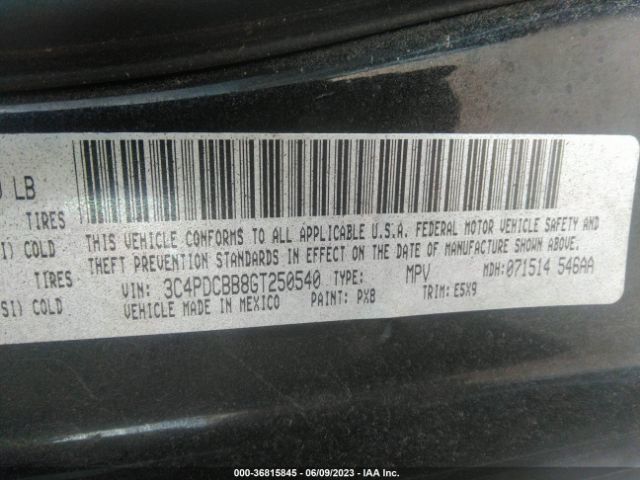 3C4PDCBB8GT250540 Dodge Journey Sxt