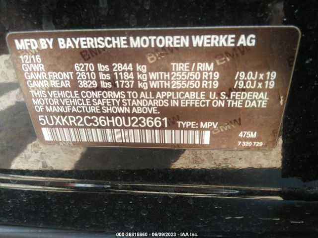 5UXKR2C36H0U23661 BMW X5 Sdrive35i