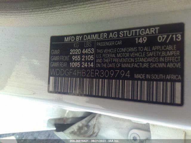 WDDGF4HB2ER309794 Mercedes-Benz C-class C 250