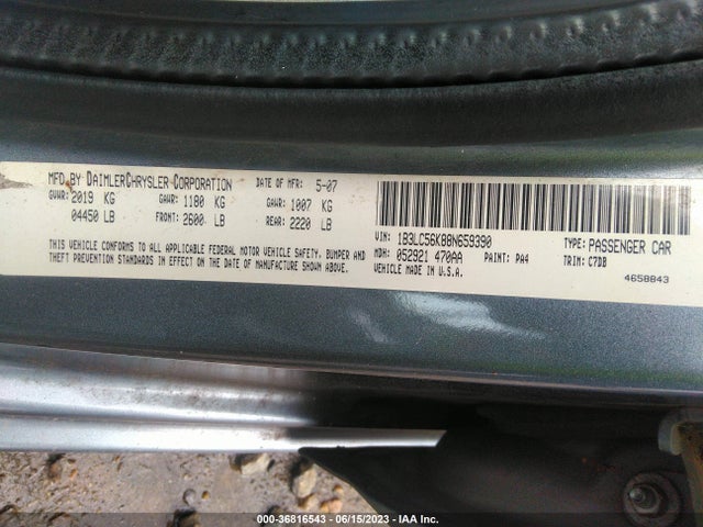 2008 DODGE AVENGER SXT VIN: 1B3LC56K88N659390