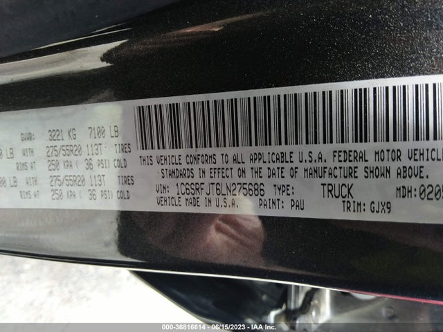 1C6SRFJT6LN275686 RAM 1500 Laramie