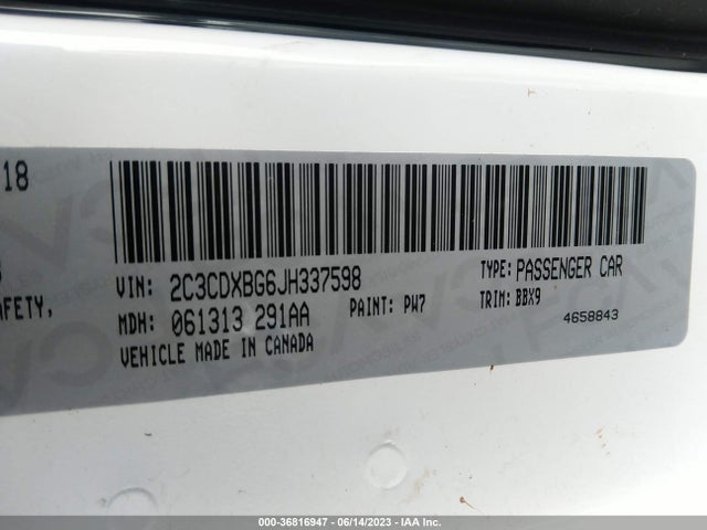 Dodge Charger Sxt 2018 2C3CDXBG6JH337598 Image 9
