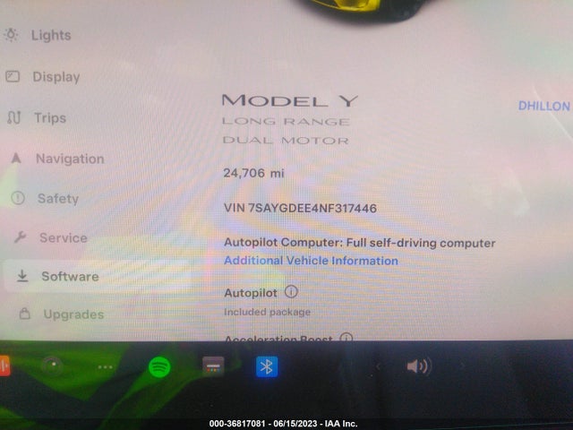 7SAYGDEE4NF317446 Tesla Model Y Long Range