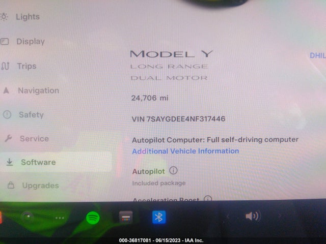 7SAYGDEE4NF317446 Tesla Model Y Long Range