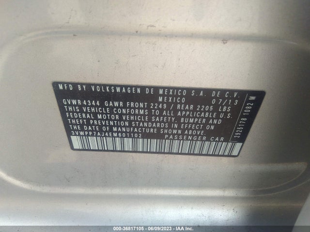 3VWPP7AJ4EM601102 Volkswagen Jetta Sportwagen S