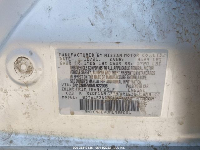3N1CN8EV0ML922006 Nissan VERSA SV