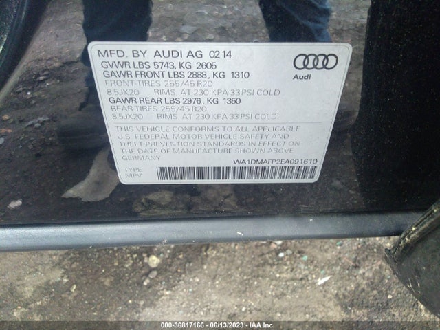 WA1DMAFP2EA091610 Audi Q5 Premium Plus