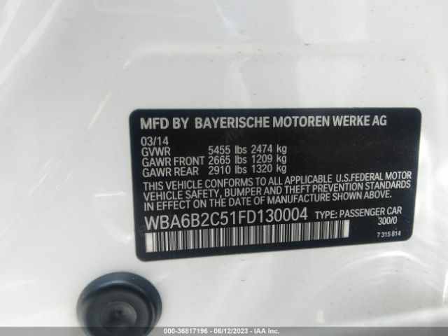 WBA6B2C51FD130004 BMW 6 Series 650i