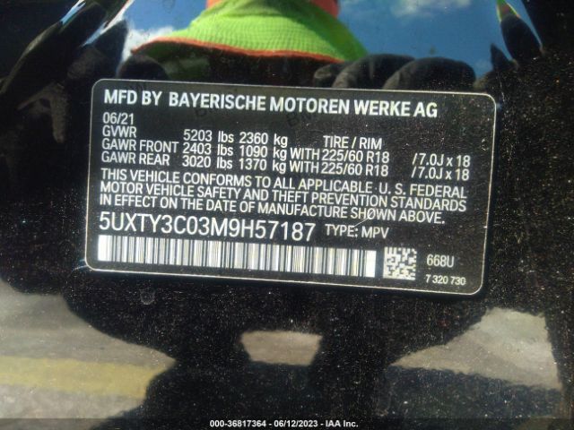 5UXTY3C03M9H57187 BMW X3 Sdrive30i