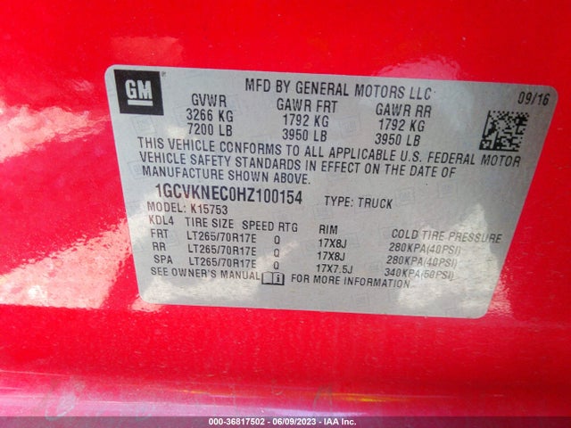 Chevrolet Silverado 1500 Ls 2017 1GCVKNEC0HZ100154 Image 9