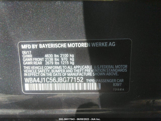 BMW 4 Series 430i 2018 WBA4J1C56JBG77152 Image 10