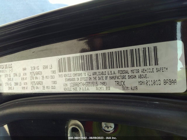 1C6RR6MT4HS651515 RAM 1500 Night