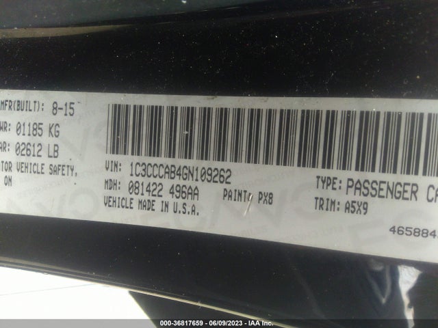 Chrysler 200 Limited 2016 1C3CCCAB4GN109262 Image 9