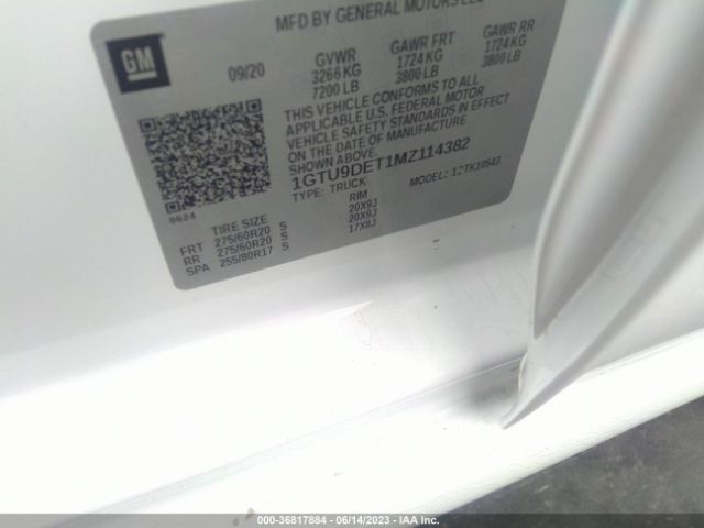 1GTU9DET1MZ114382 GMC Sierra 1500 Slt