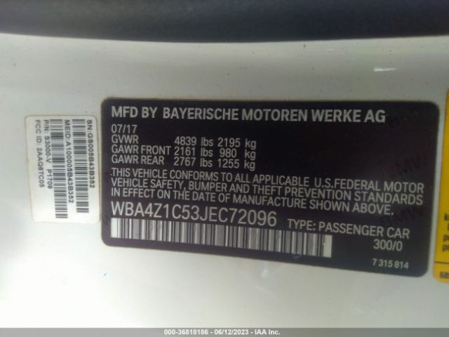 WBA4Z1C53JEC72096 BMW 4 Series 430i