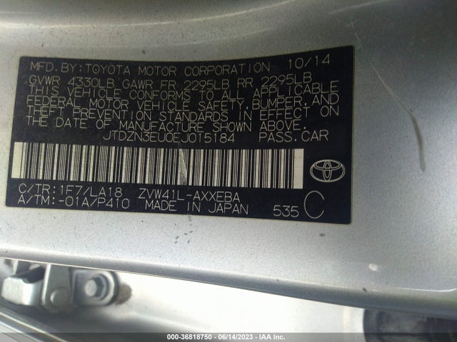Toyota Prius V Two/three/five 2014 JTDZN3EU0EJ015184 Image 9