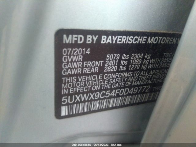 5UXWX9C54F0D49772 BMW X3 Xdrive28i