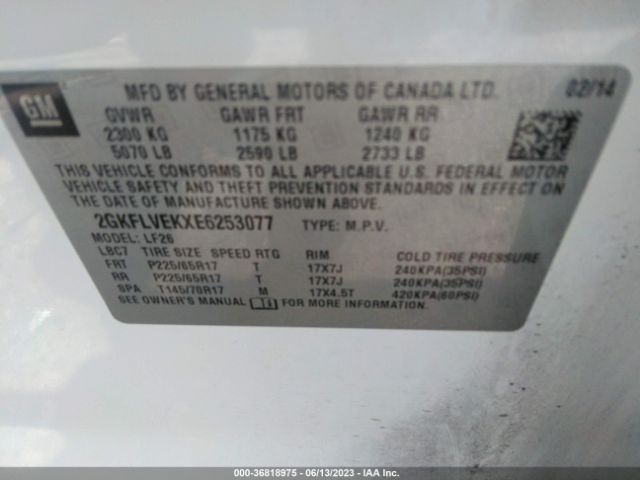 2GKFLVEKXE6253077 GMC Terrain Sle