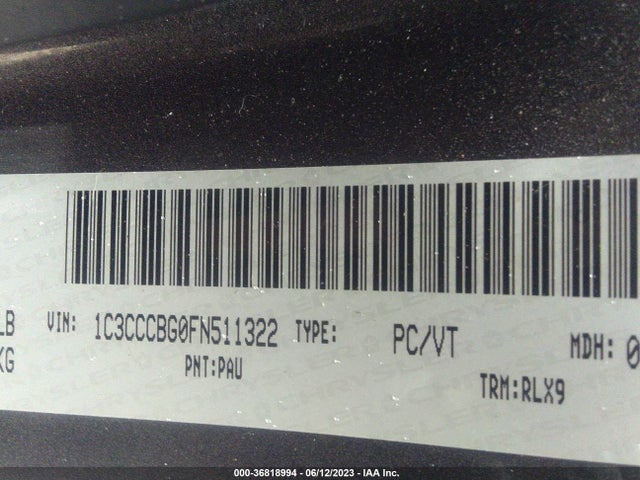 1C3CCCBG0FN511322 Chrysler 200 S