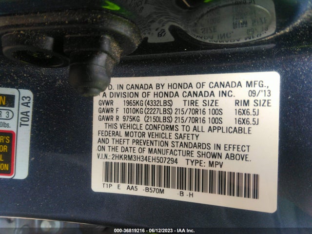 Honda CR-V LX 2014 2HKRM3H34EH507294 Image 13