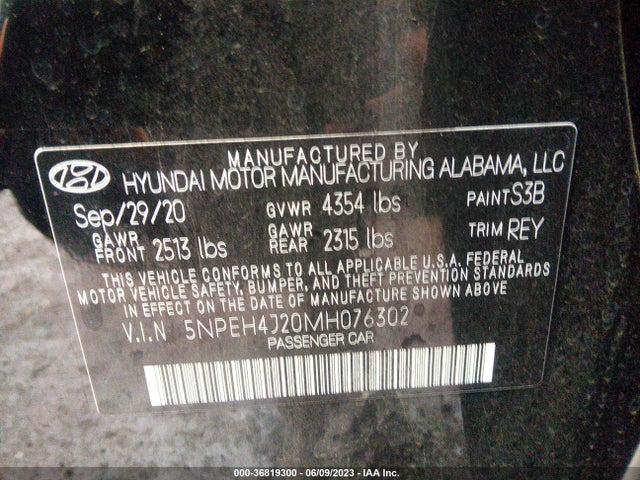 Hyundai Sonata Limited 2021 5NPEH4J20MH076302 Image 9