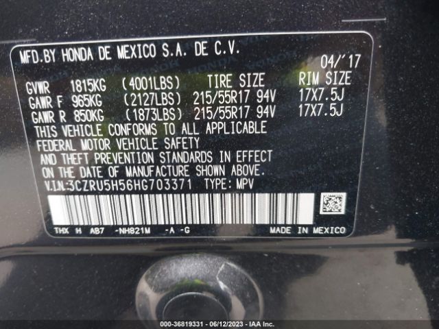 3CZRU5H56HG703371 Honda HR-V EX